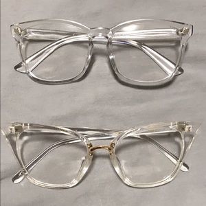 Clear framed eyeglasses